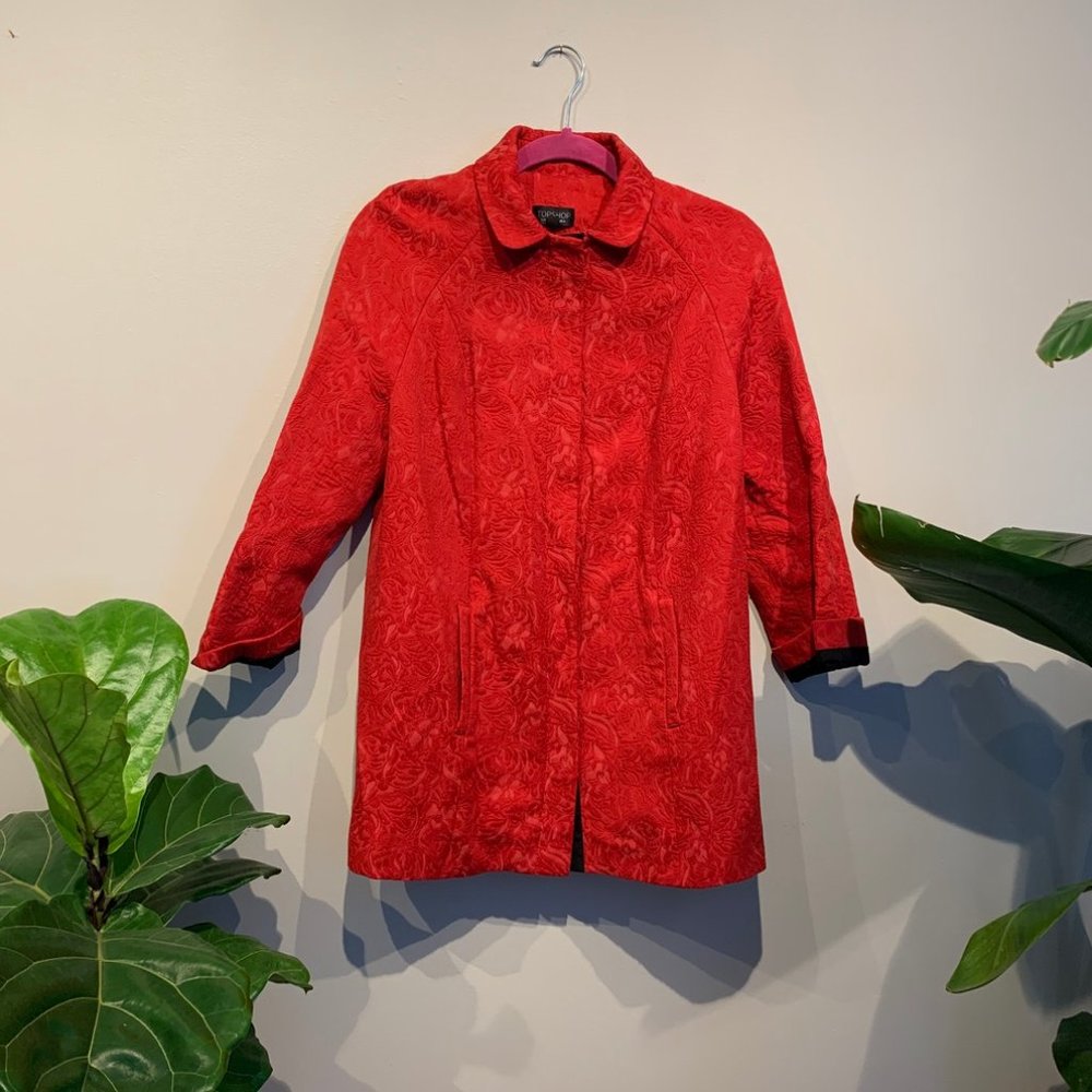 Topshop red lightweigh 60s jacket